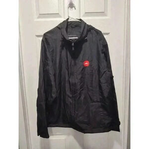 Pizza Hut North End Black Full Zip Windbreaker Hooded Jacket Employee Size Large